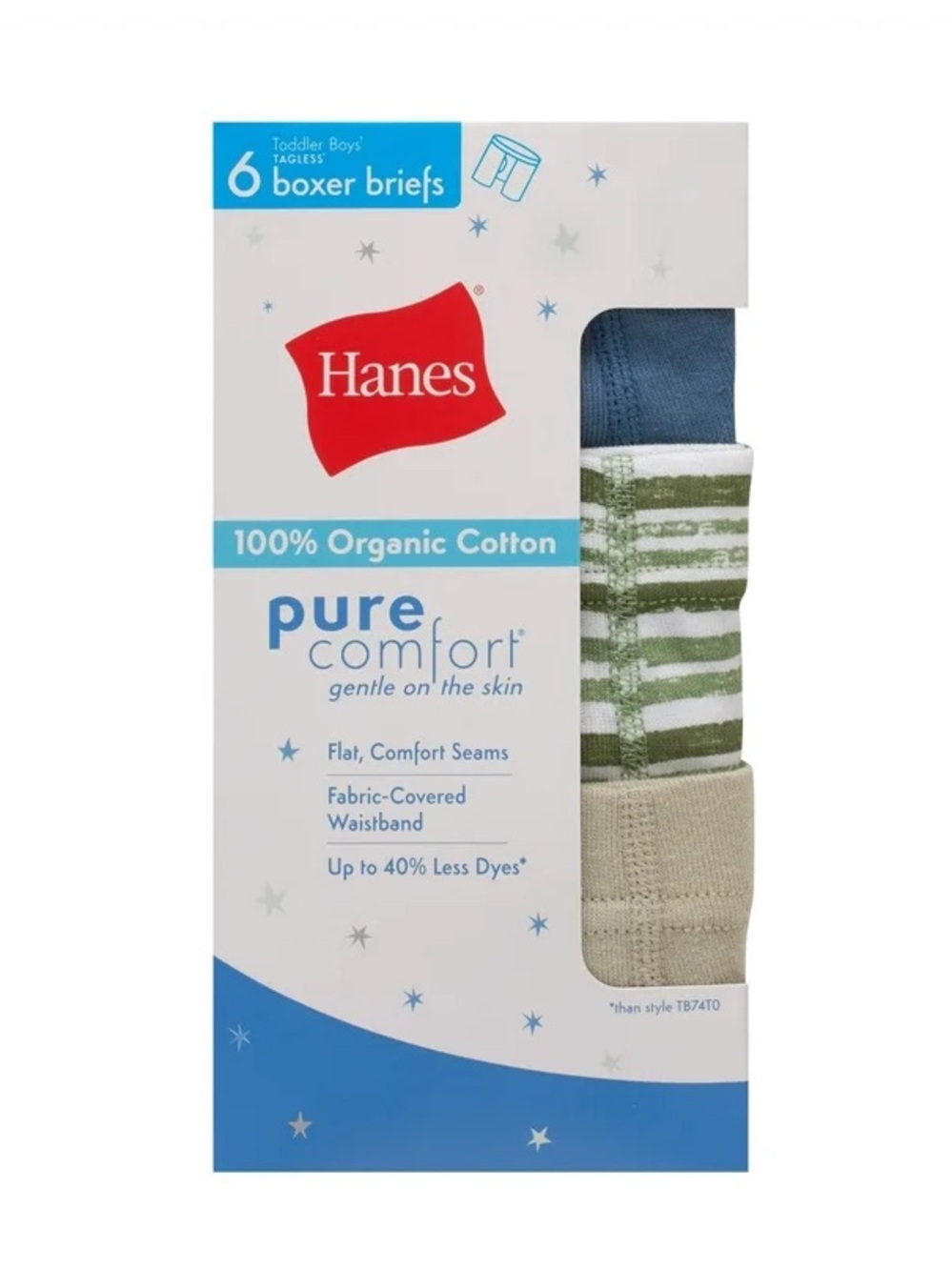 Hanes Toddler 2T-3T Boxer Briefs  (6-Pack)